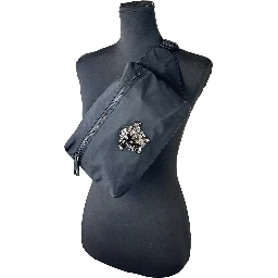 Versace Medusa Black Nylon Belt Bag Waist Fanny Pack Purse