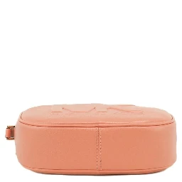 Michael Kors Jet Set Travel Medium Sherbert Leather Oval Camera Crossbody Bag
