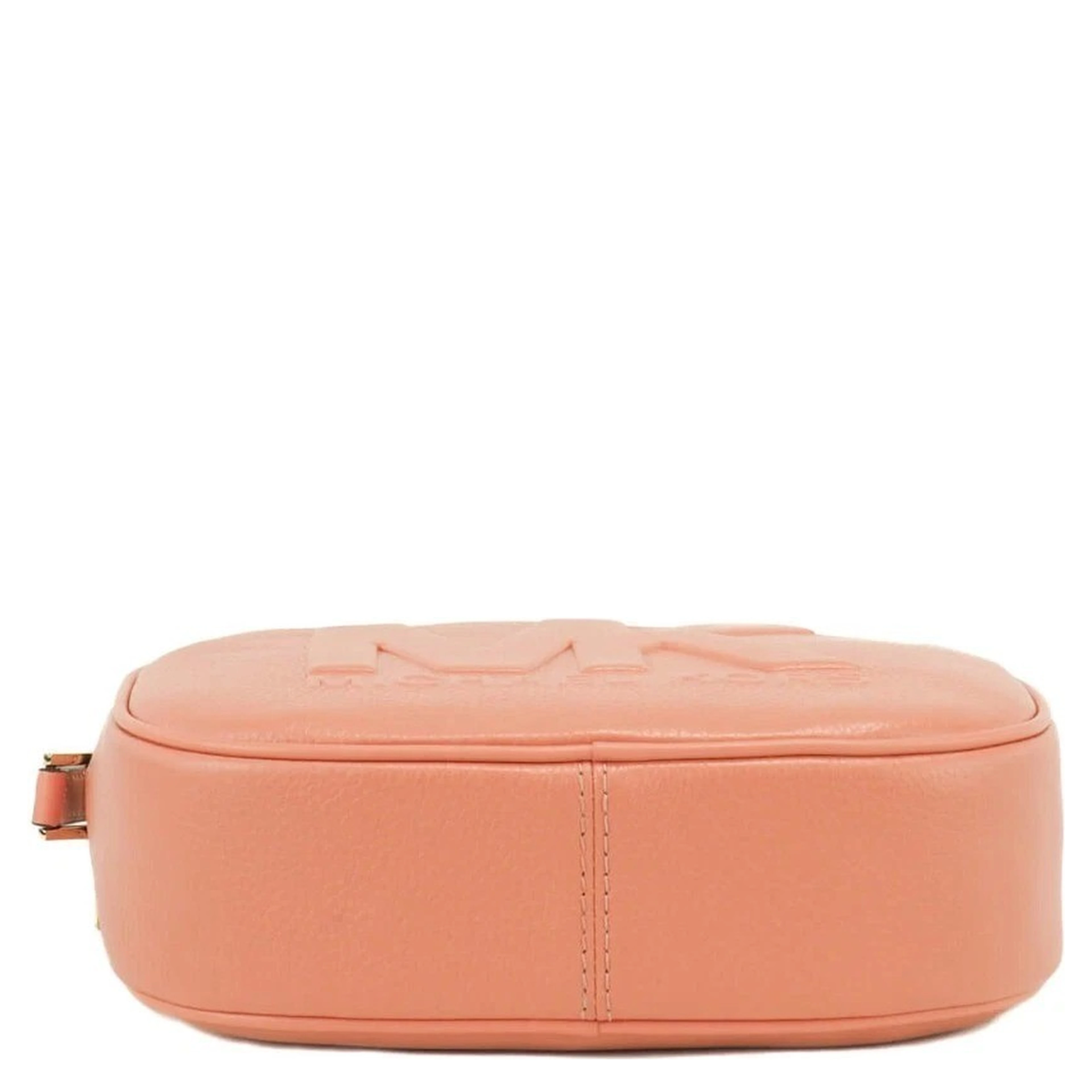 Michael Kors Jet Set Travel Medium Sherbert Leather Oval Camera Crossbody Bag