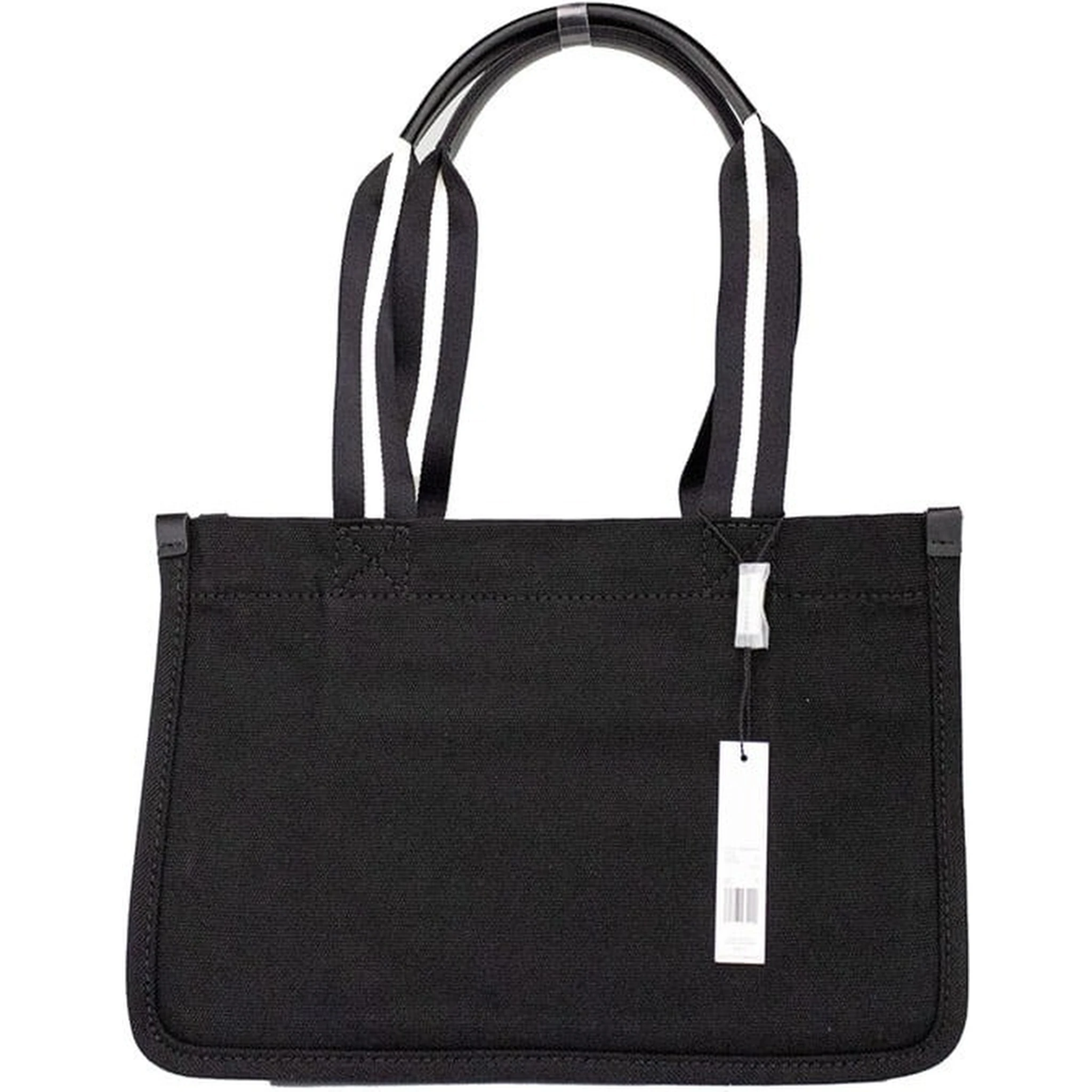 Marc Jacobs Medium Black Canvas Fabric Shoulder Convertible Tote Purse Bag