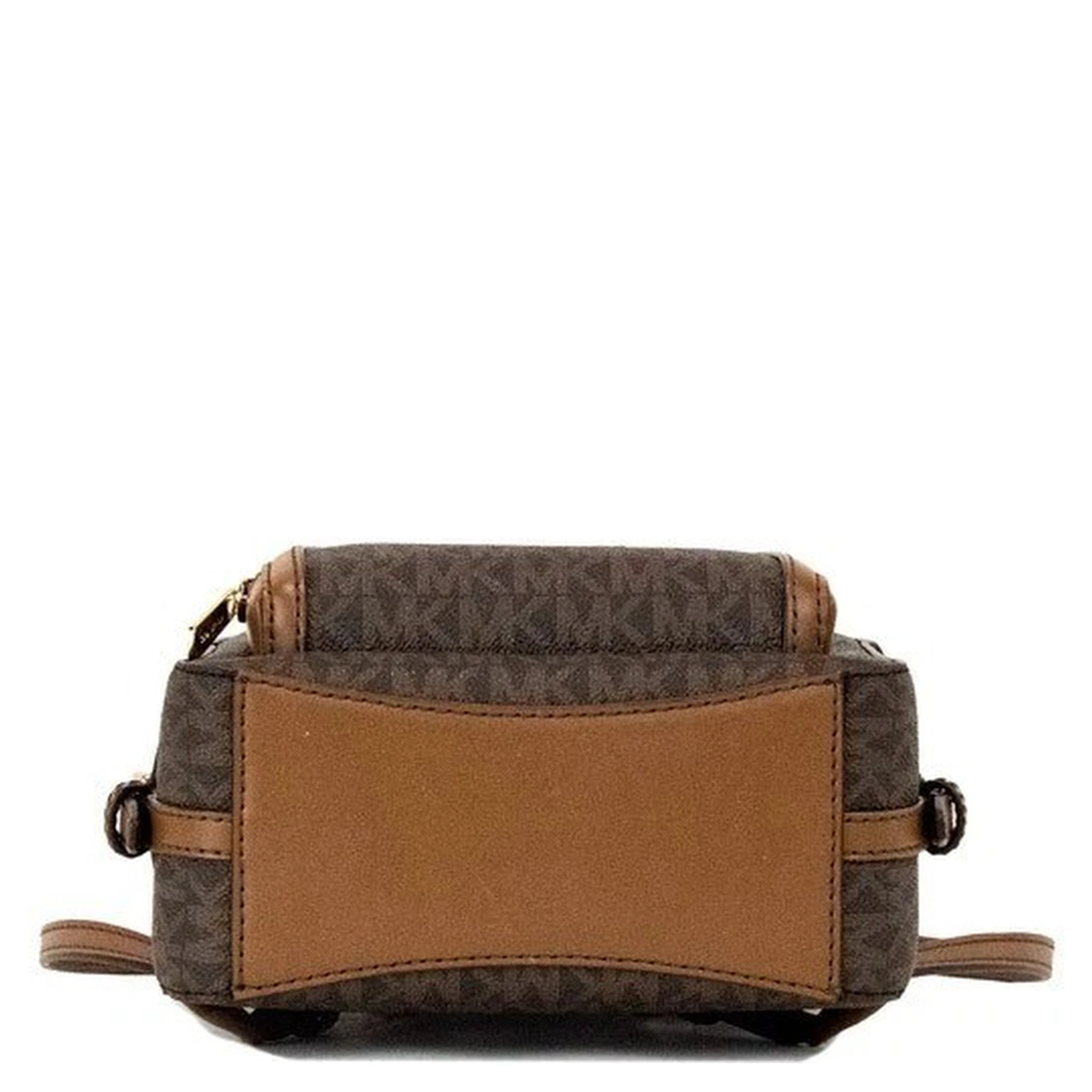 Michael Kors Jaycee Mini XS Brown Signature PVC Zip Pocket Shoulder Backpack Bag