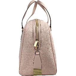 Michael Kors Travel Extra Large Powder Blush PVC Top Zip Weekender Luggage Bag