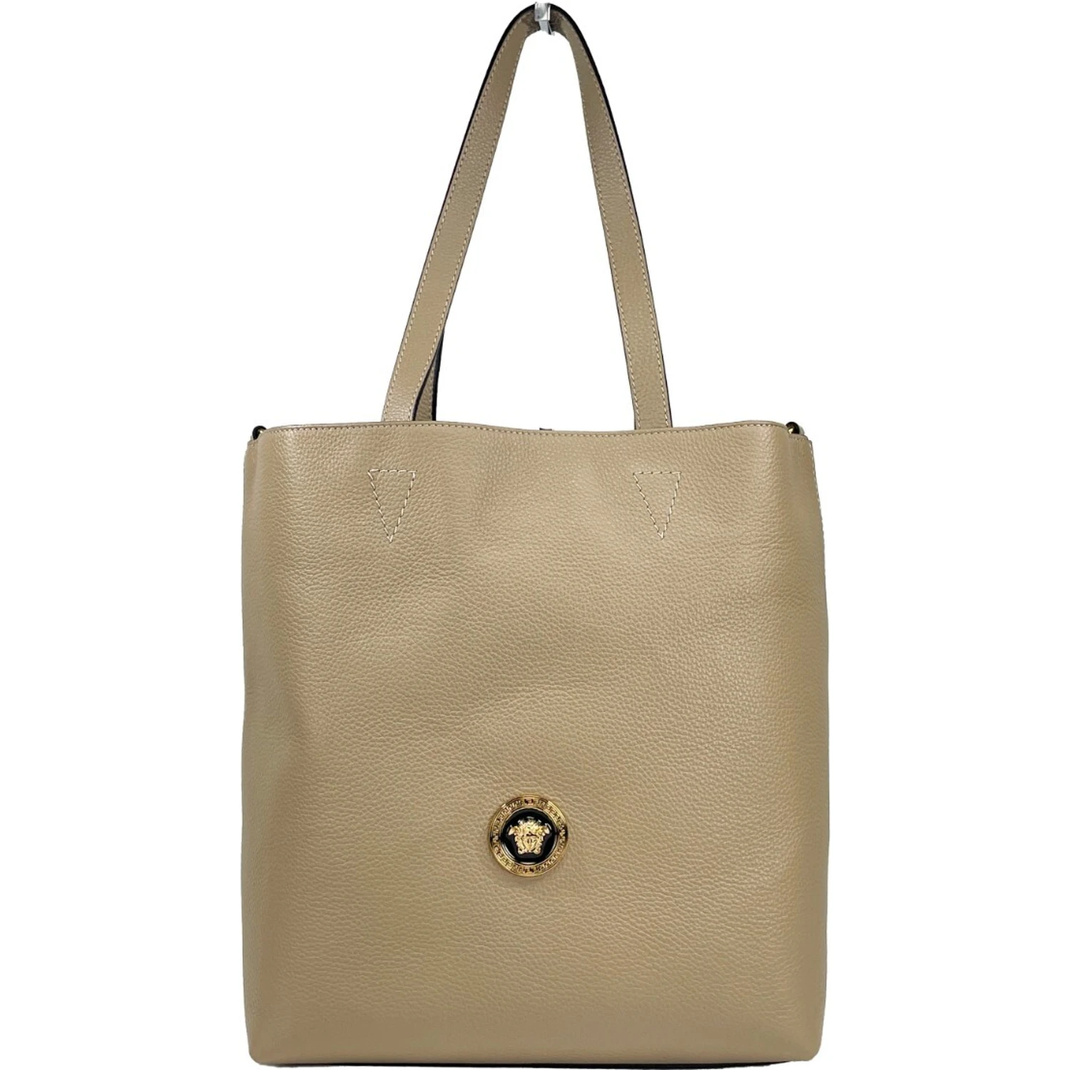 Versace Medusa Large Leather Tote Bag With Pouch
