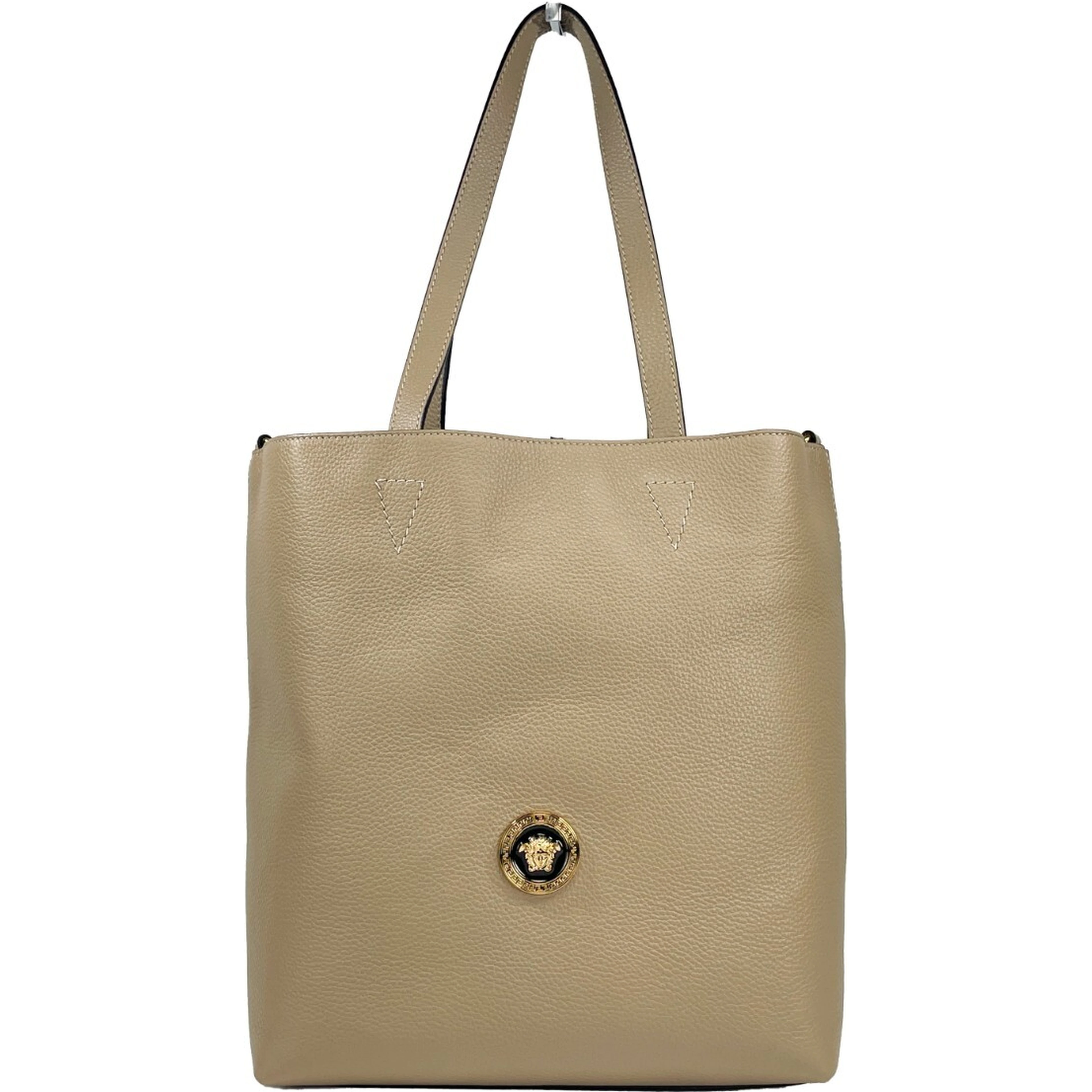 Versace Medusa Large Leather Tote Bag With Pouch