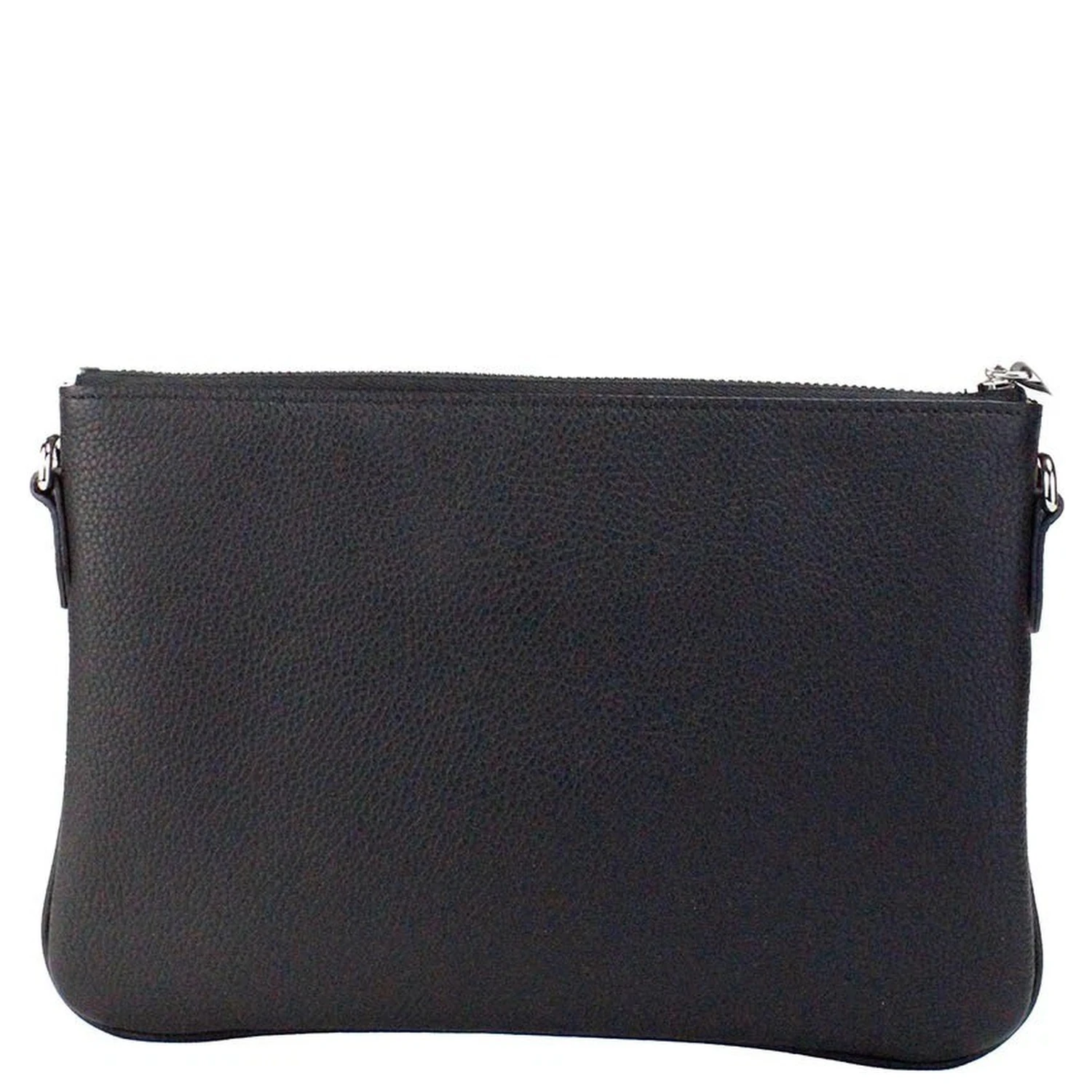 Burberry Peyton Monogram Black Leather Pouch Crossbody Bag Purse