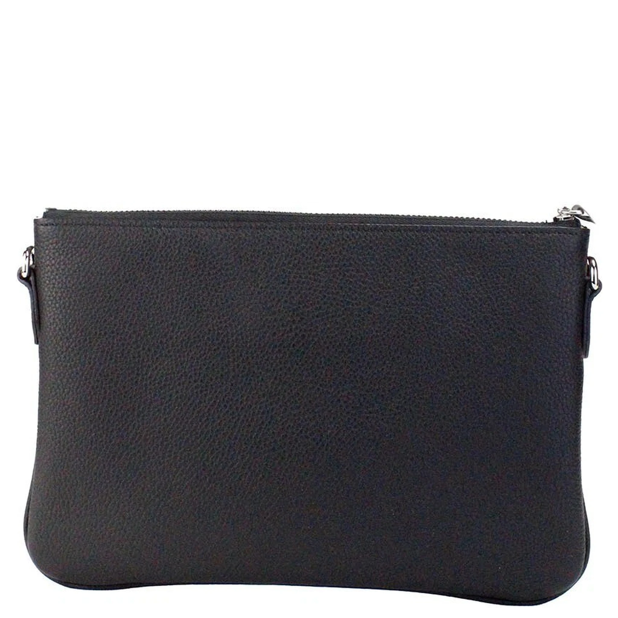 Burberry Peyton Monogram Black Leather Pouch Crossbody Bag Purse