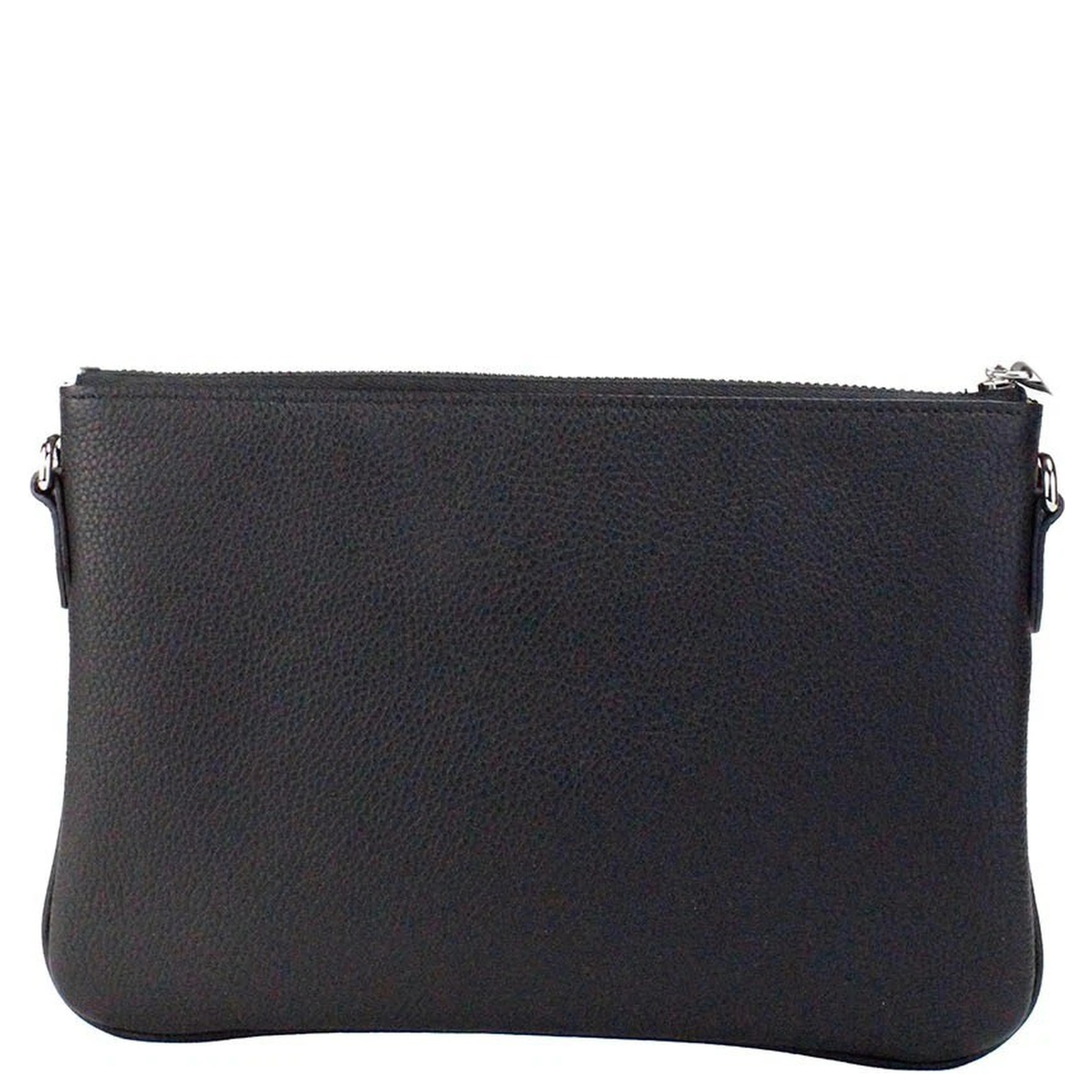 Burberry Peyton Monogram Black Leather Pouch Crossbody Bag Purse
