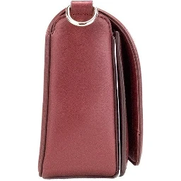 Marc Jacobs Medium Metal Signet Syrah Smooth Leather Flap Crossbody Purse Bag