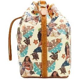 Dooney & Bourke Disney Medium Moana Coated Cotton Bucket Crossbody Bag Purse
