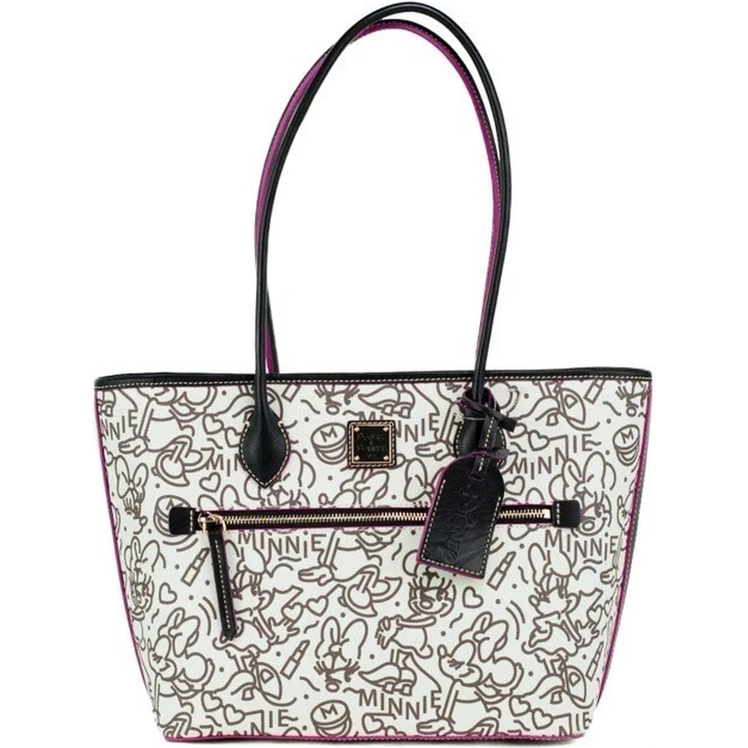 Dooney & Bourke Disney Medium Minnie Mouse Line Art Coated Cotton Tote Handbag