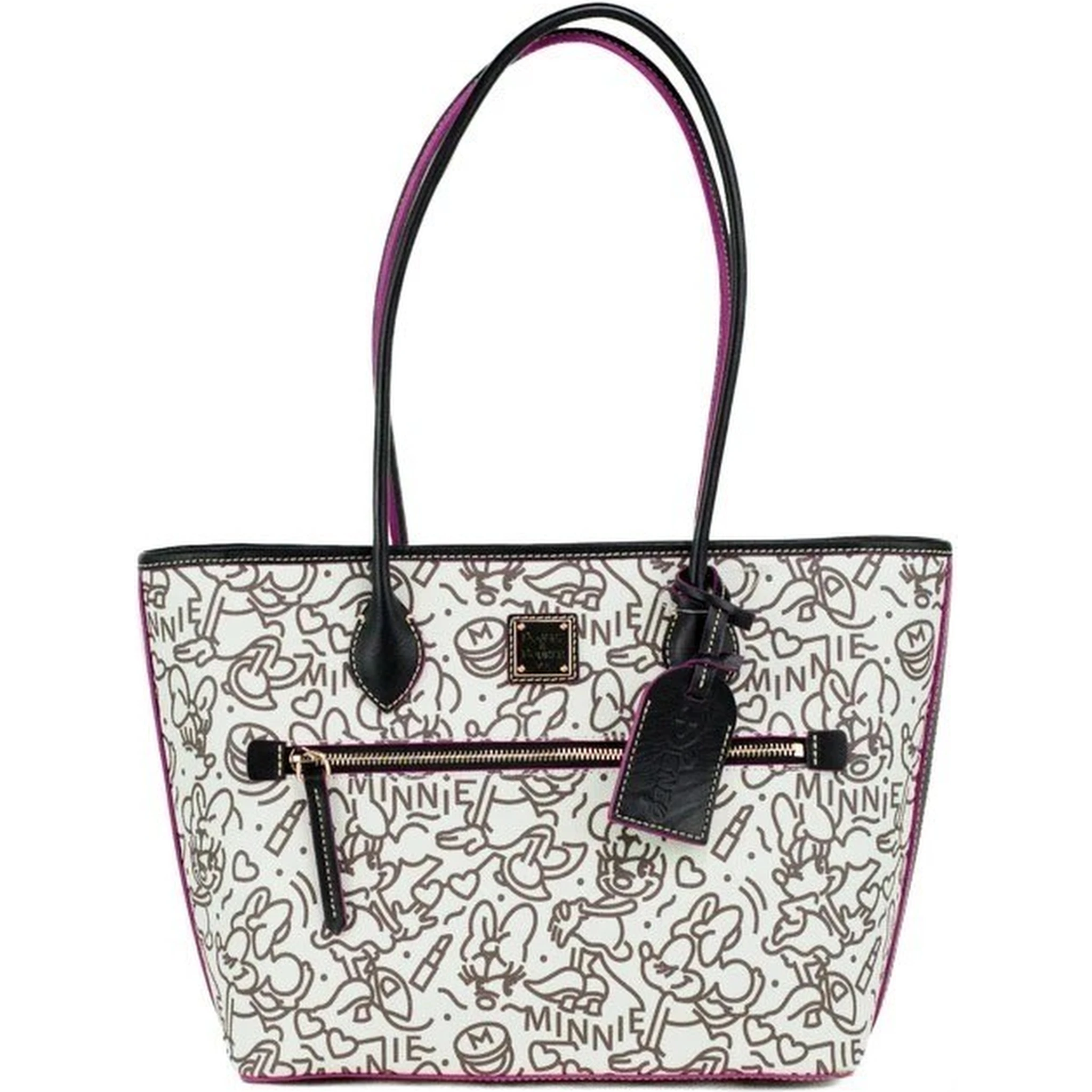 Dooney & Bourke Disney Medium Minnie Mouse Line Art Coated Cotton Tote Handbag