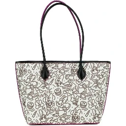 Dooney & Bourke Disney Medium Minnie Mouse Line Art Coated Cotton Tote Handbag