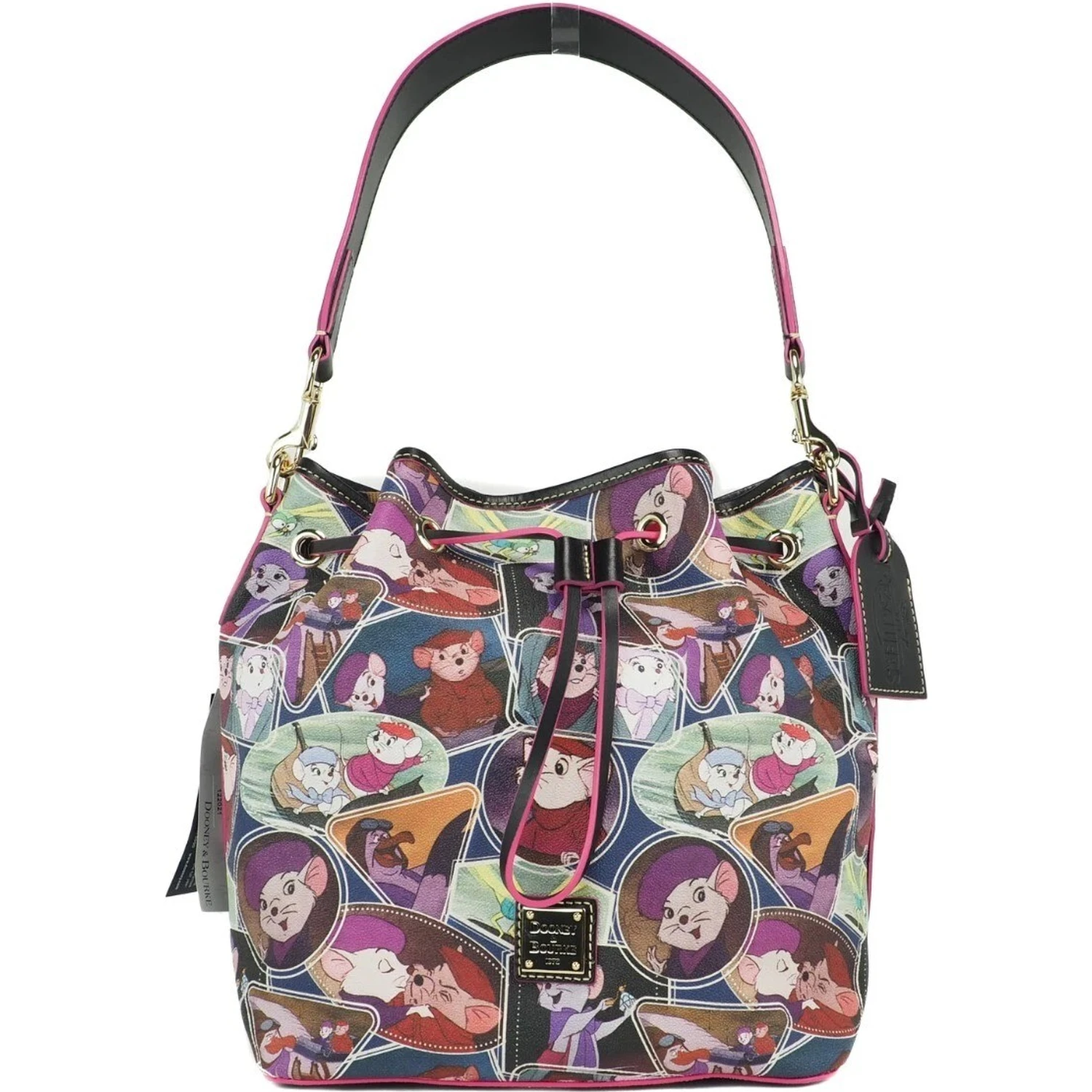 Dooney & Bourke Disney Rescuers Drawstring Bucket Shoulder Bag