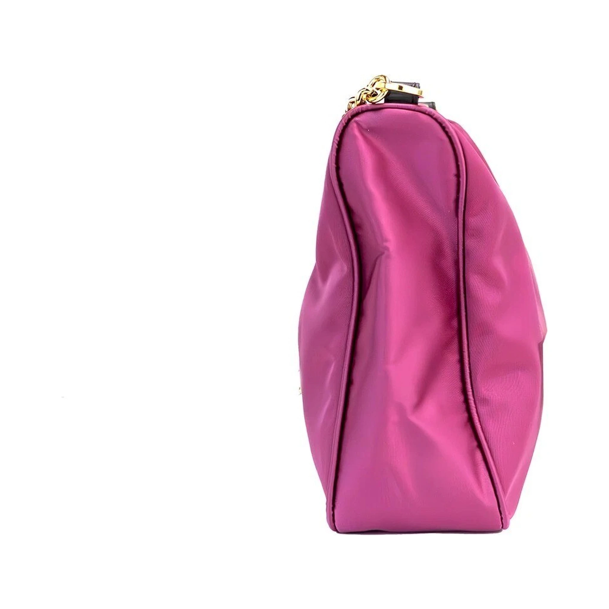 Versace Small Dahlia Nylon Fabric Medusa Pendant Crossbody Shoulder Purse Bag