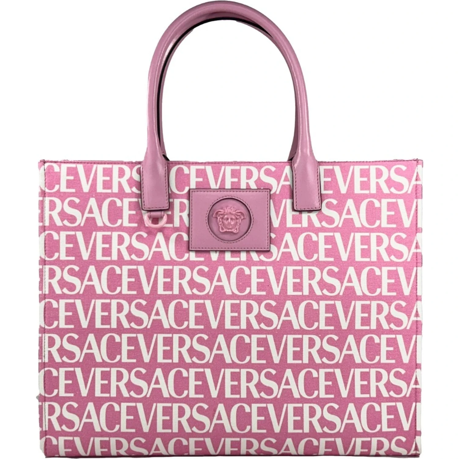 Versace Medusa Large Canvas Large Tote Bag Baby Pink