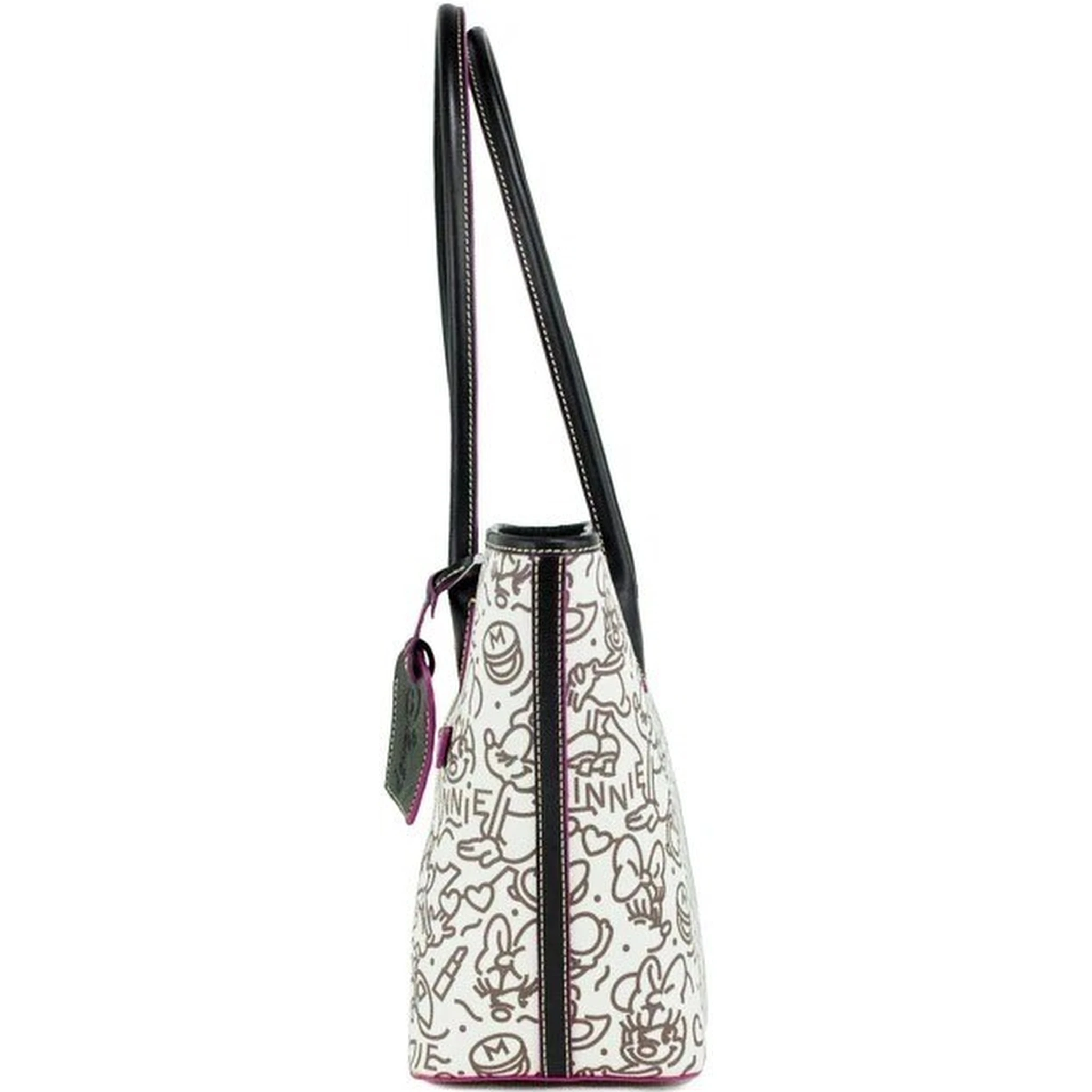 Dooney & Bourke Disney Medium Minnie Mouse Line Art Coated Cotton Tote Handbag