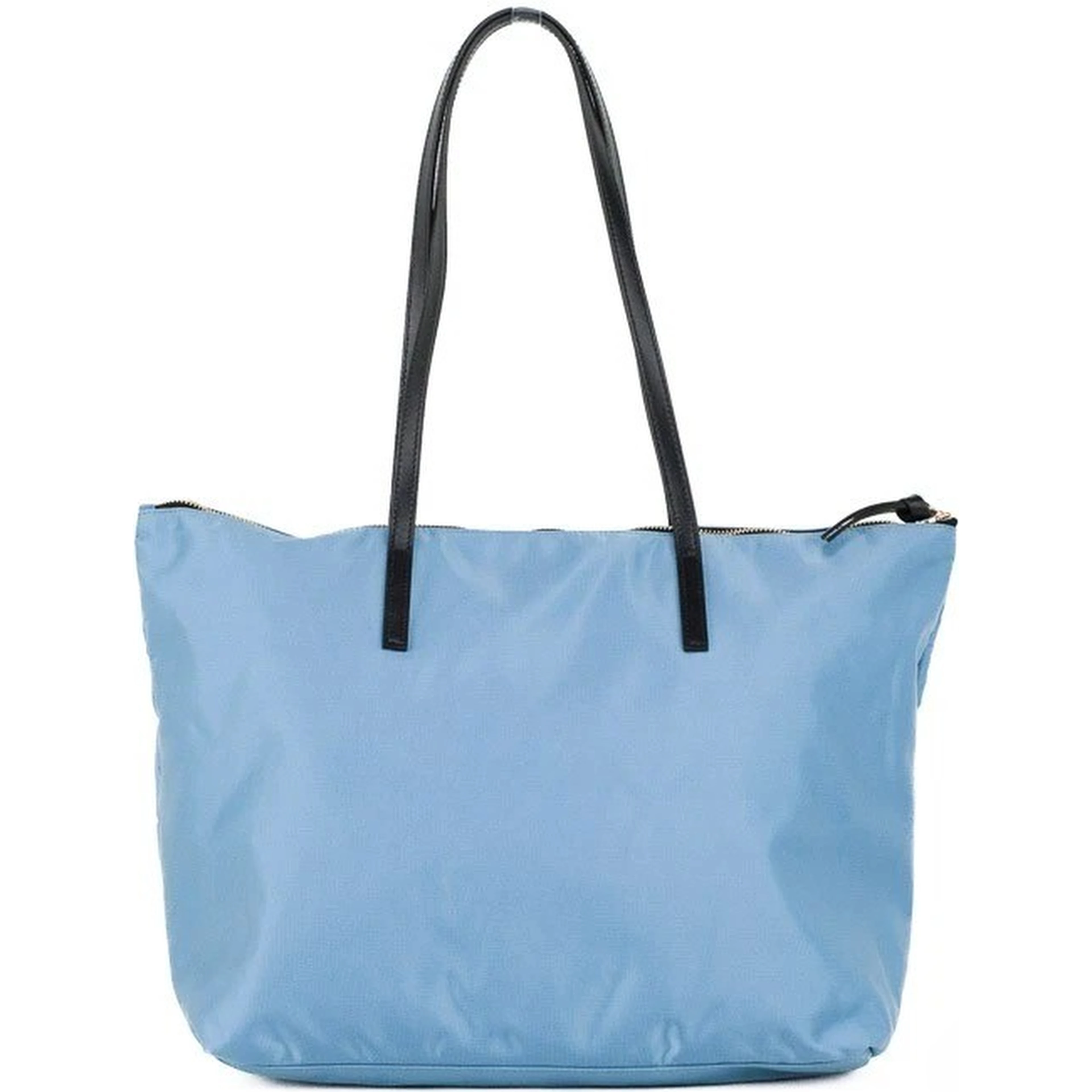 Versace Portuna Medusa Medium Cornflower Blue Nylon Leather Tote Bag Purse