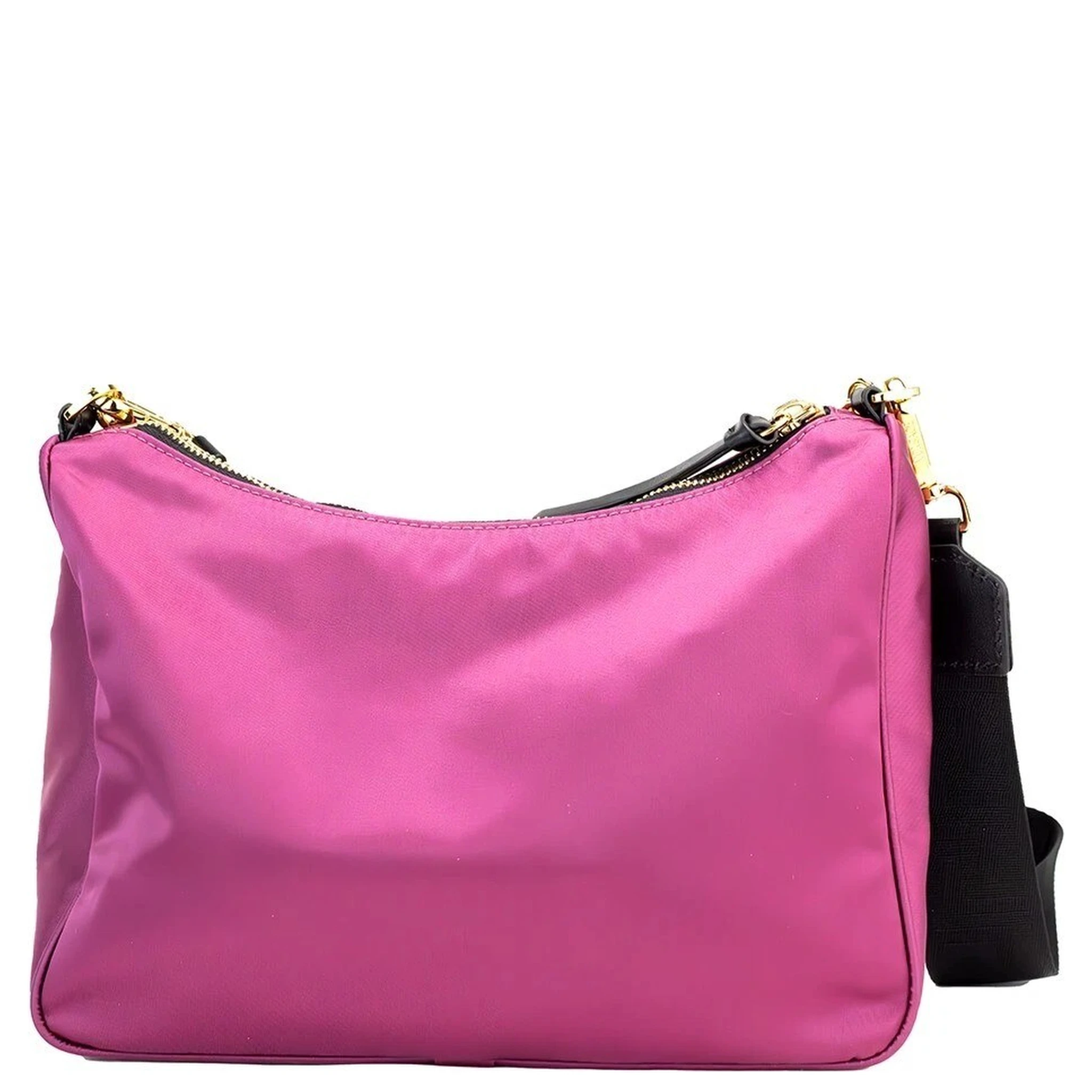 Versace Small Dahlia Nylon Fabric Medusa Pendant Crossbody Shoulder Purse Bag