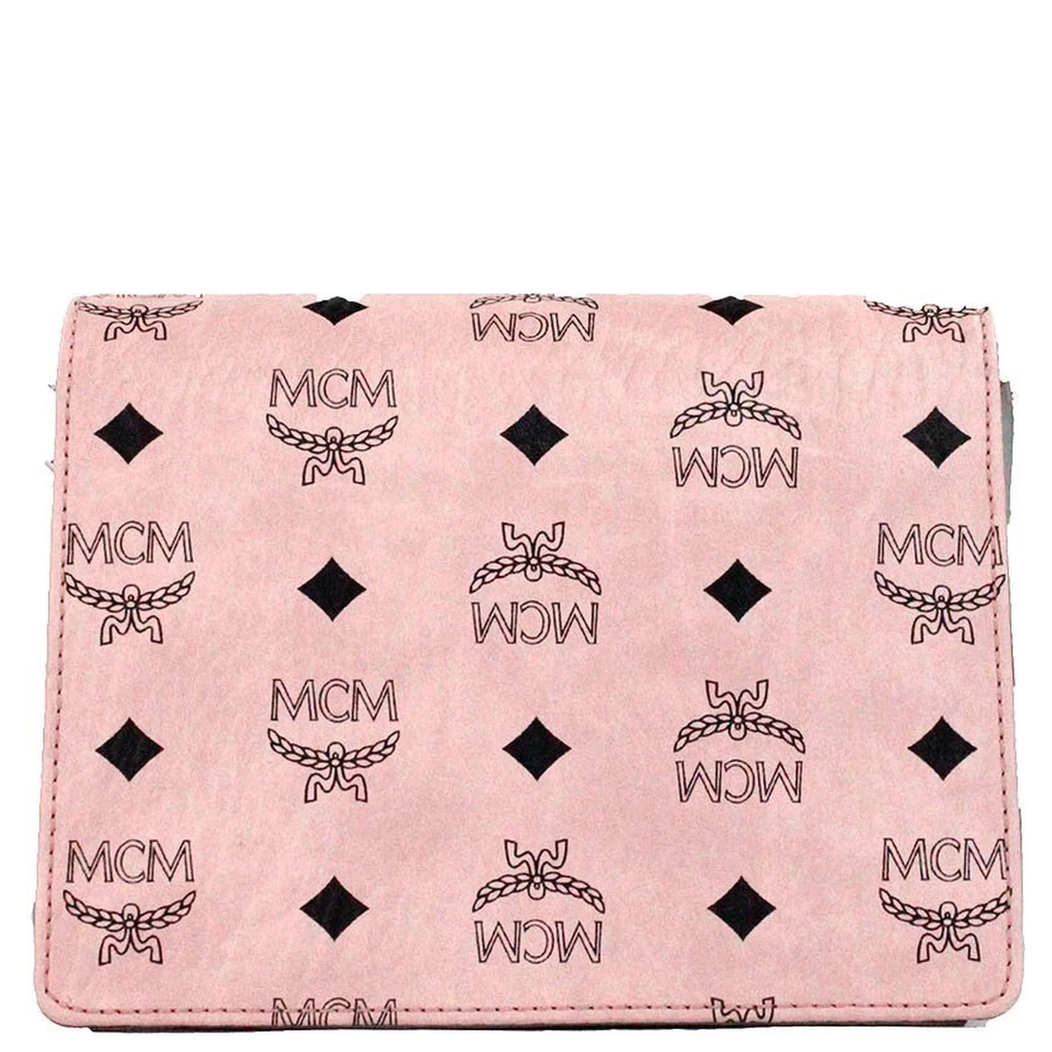 MCM Signature Patricia Leather Mini Flap Lock Crossbody Bag