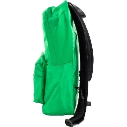 Versace Large Bright Green Nylon Fabric Medusa Shoulder Backpack Bookbag