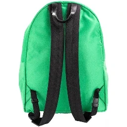 Versace Large Bright Green Nylon Fabric Medusa Shoulder Backpack Bookbag