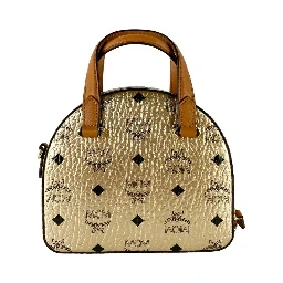 MCM Half Moon Mini Round Top Tote Crossbody Bag