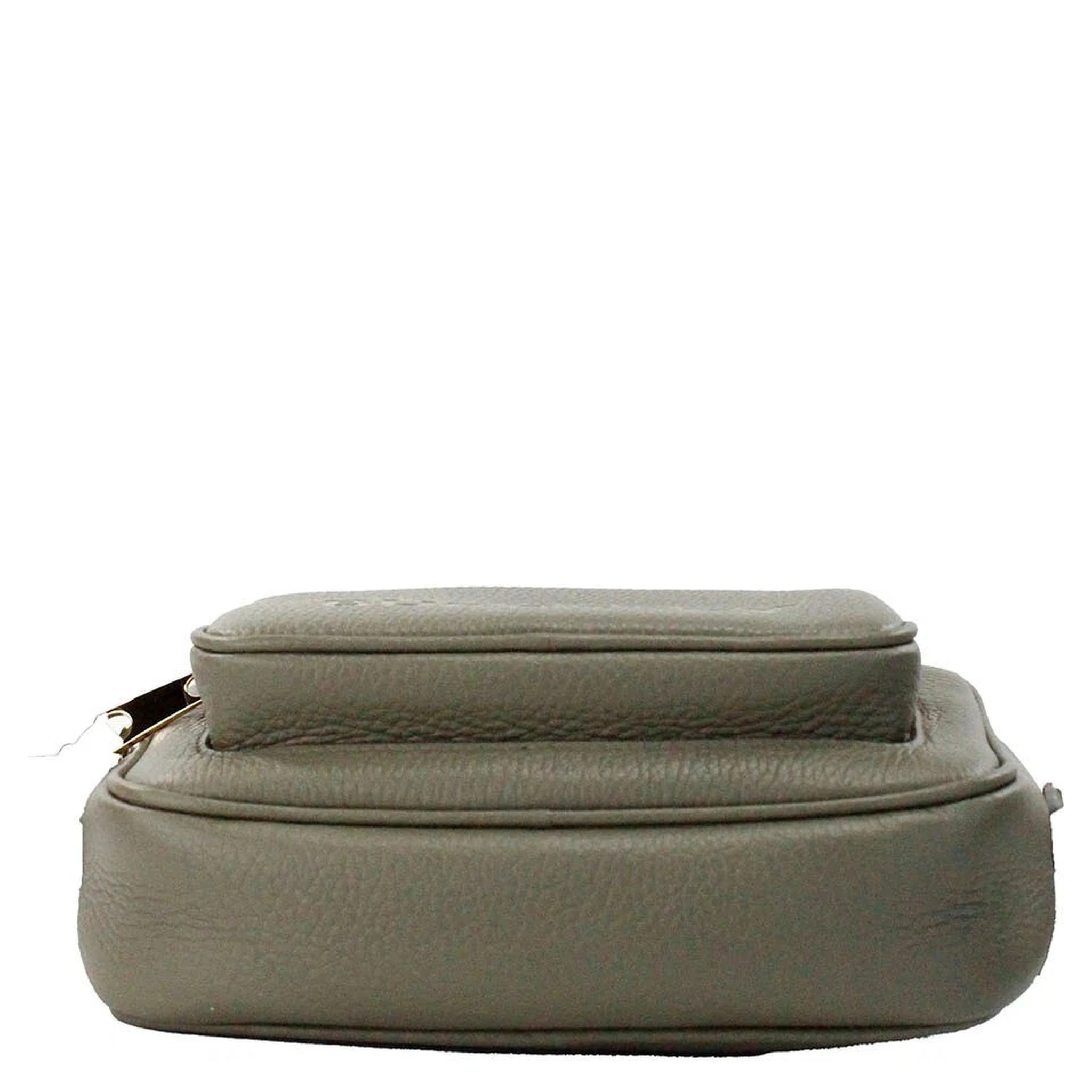 Burberry Small Branded Dark Fern Green Grainy Leather Camera Crossbody Bag