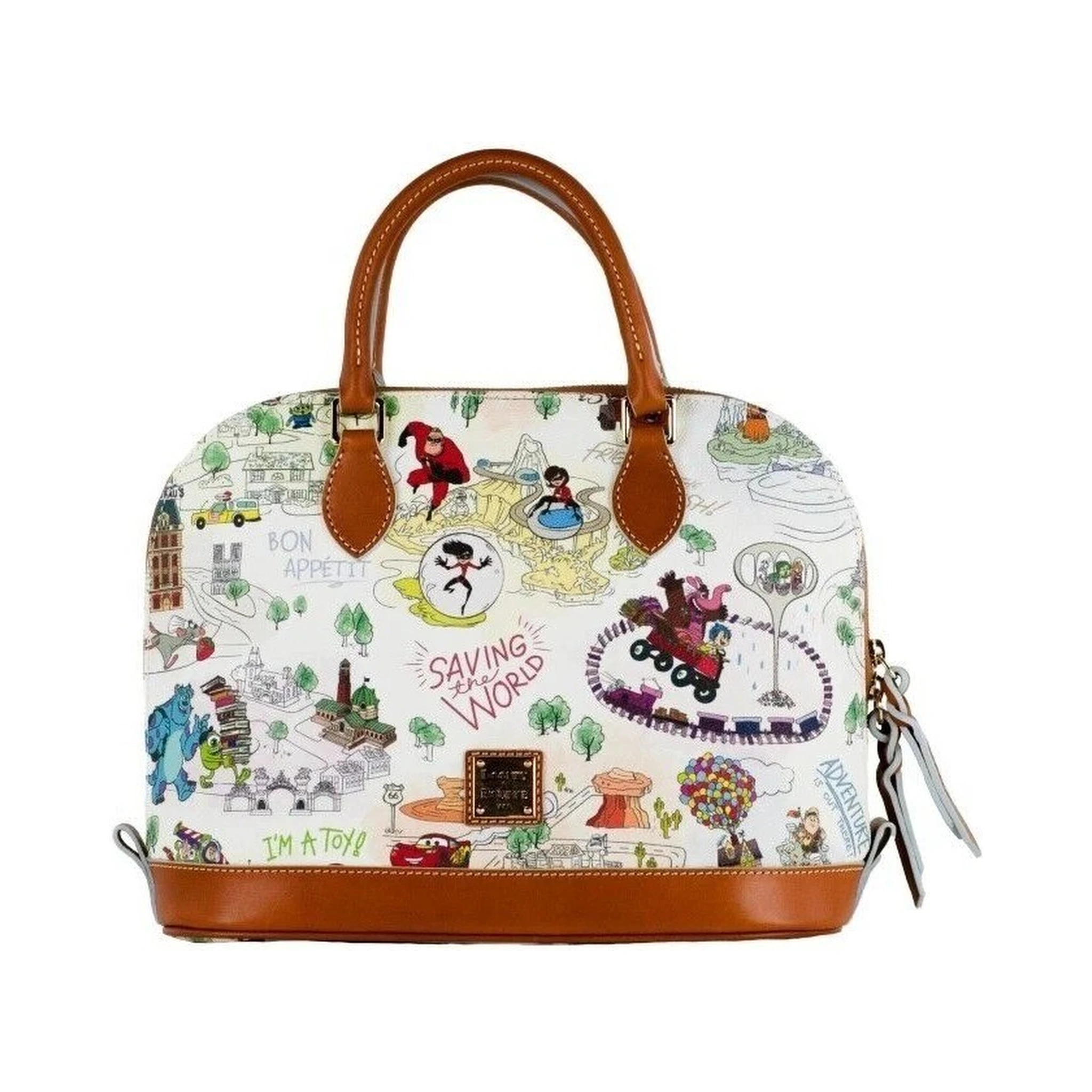 Dooney & Bourke Disney Pixar Maps Satchel Crossbody Bag Purse