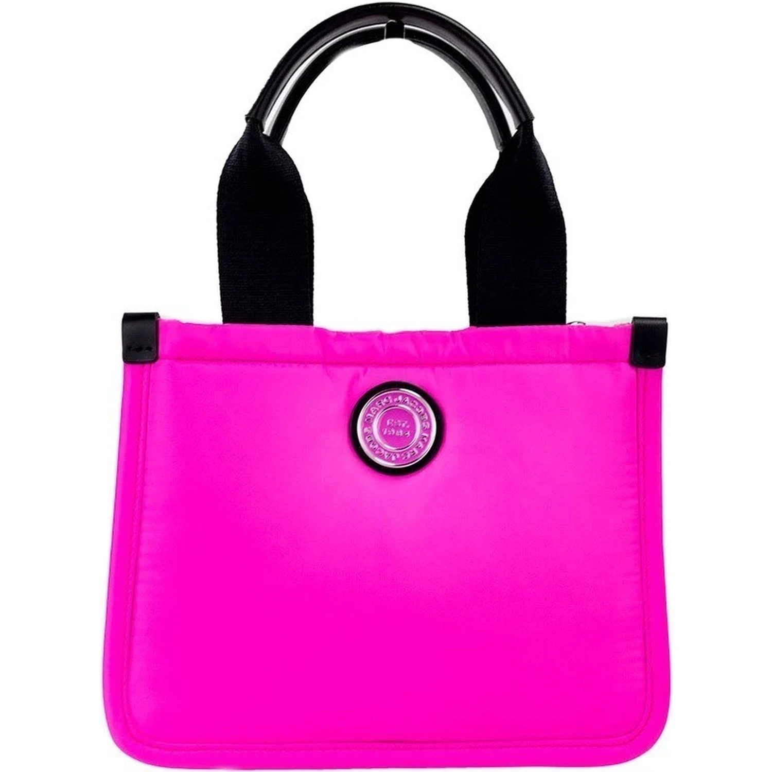Marc Jacobs Small Neon Fuchsia Nylon Fabric Tote Convertible Bag Purse