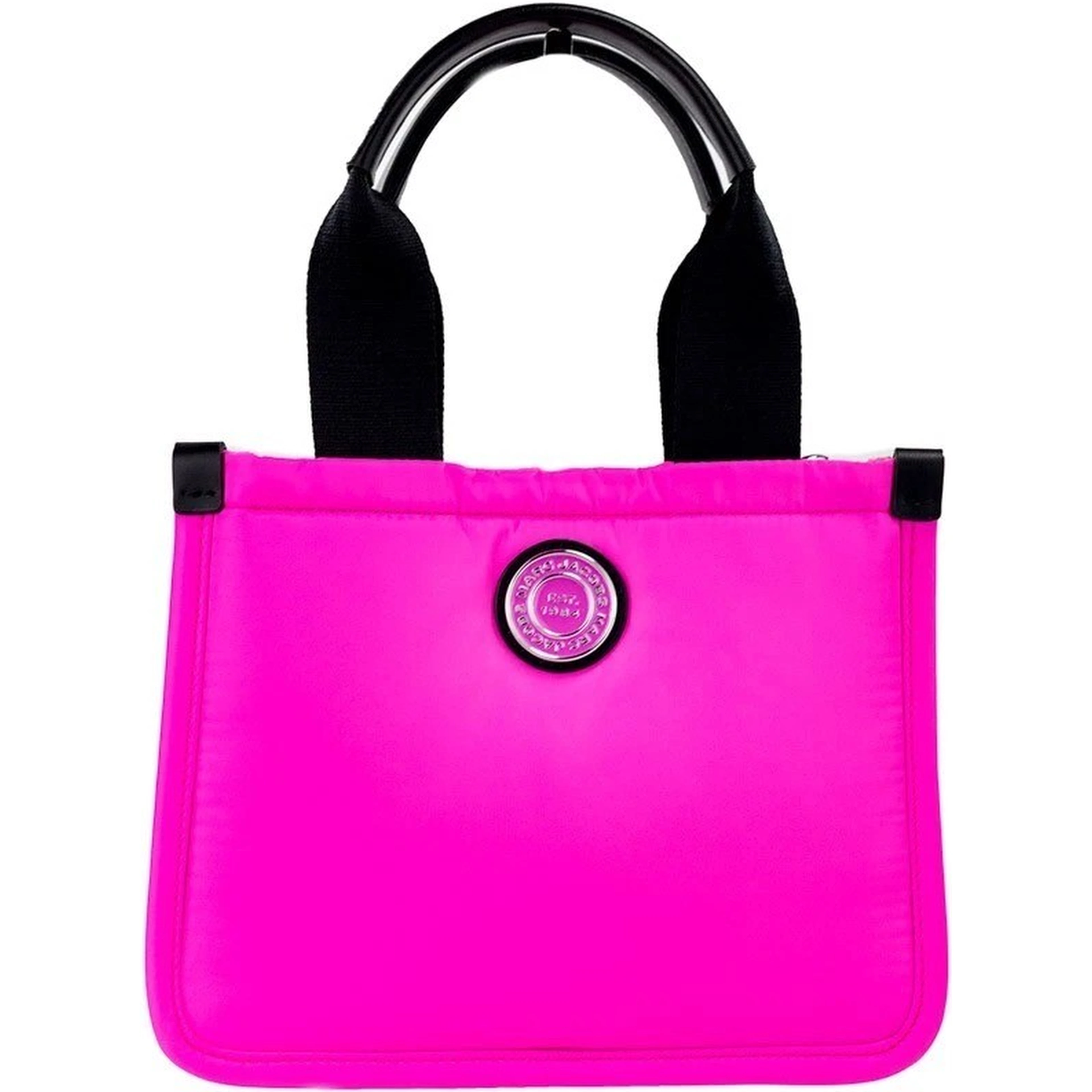 Marc Jacobs Small Neon Fuchsia Nylon Fabric Tote Convertible Bag Purse