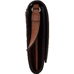 Burberry Hannah Icon Stripe Archive Tan E-Canvas Leather Wallet Crossbody Bag