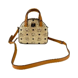 MCM Half Moon Mini Round Top Tote Crossbody Bag