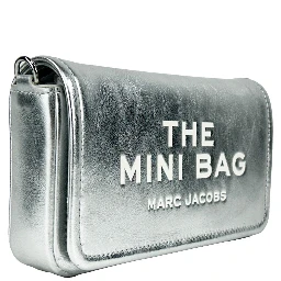 Marc Jacobs The Metallic Leather Chain Mini Bag - Silver