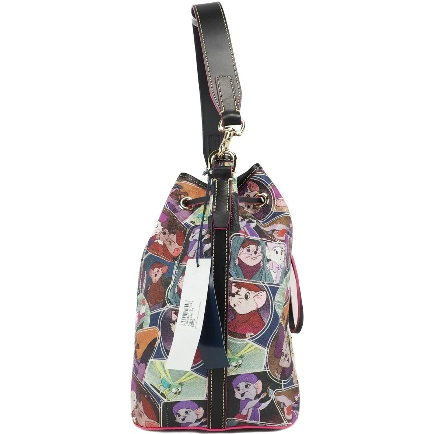 Dooney & Bourke Disney Rescuers Drawstring Bucket Shoulder Bag
