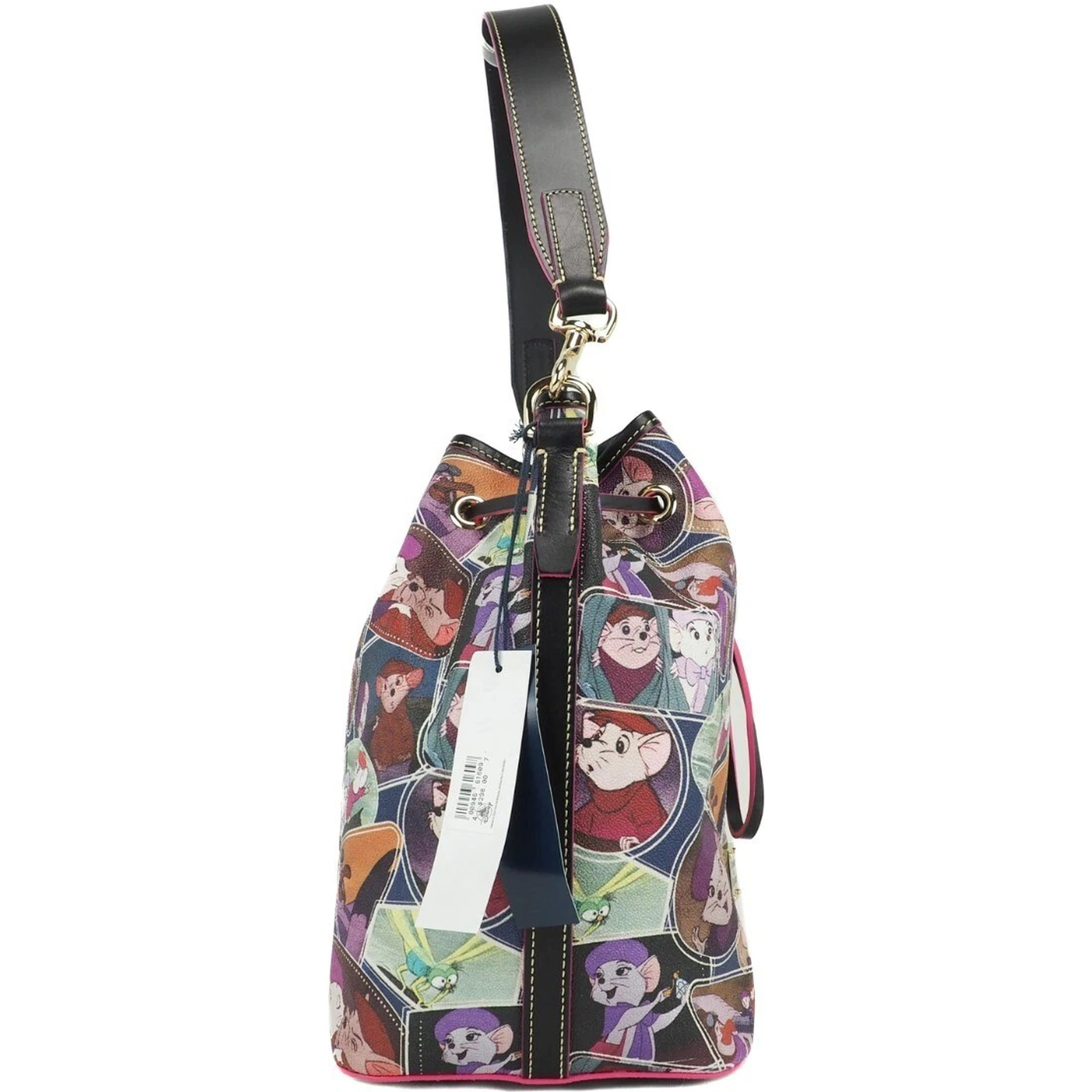 Dooney & Bourke Disney Rescuers Drawstring Bucket Shoulder Bag