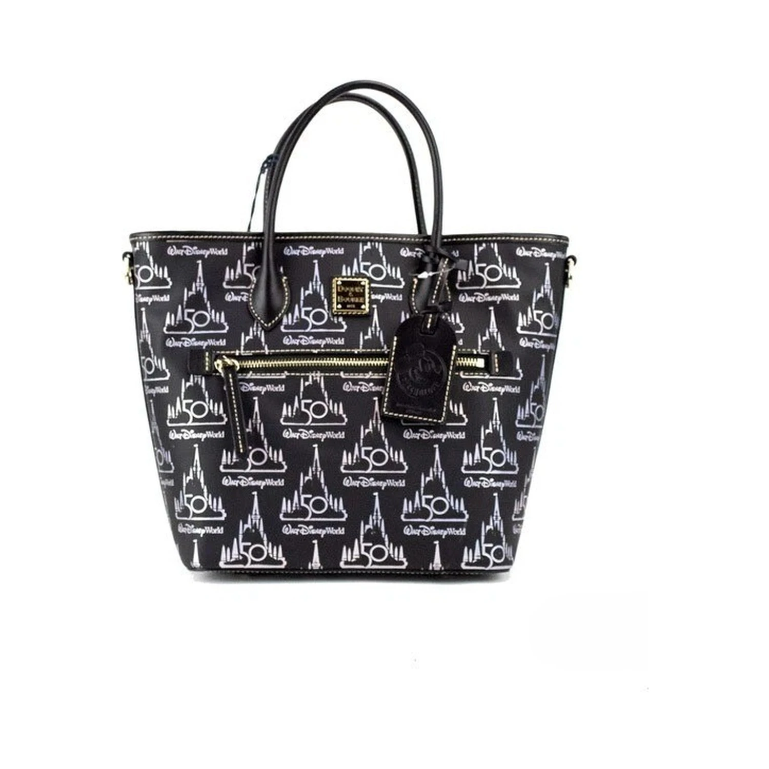 Dooney & Bourke Black Walt Disney World 50th Anniversary Leather Tote Bag