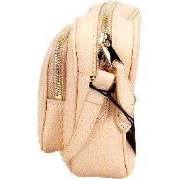 Burberry Small Branded Peach Pink Grainy Leather Camera Crossbody Bag