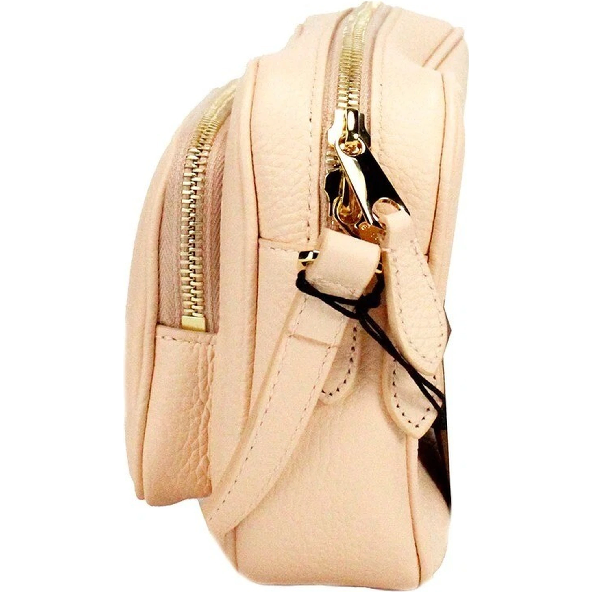 Burberry Small Branded Peach Pink Grainy Leather Camera Crossbody Bag