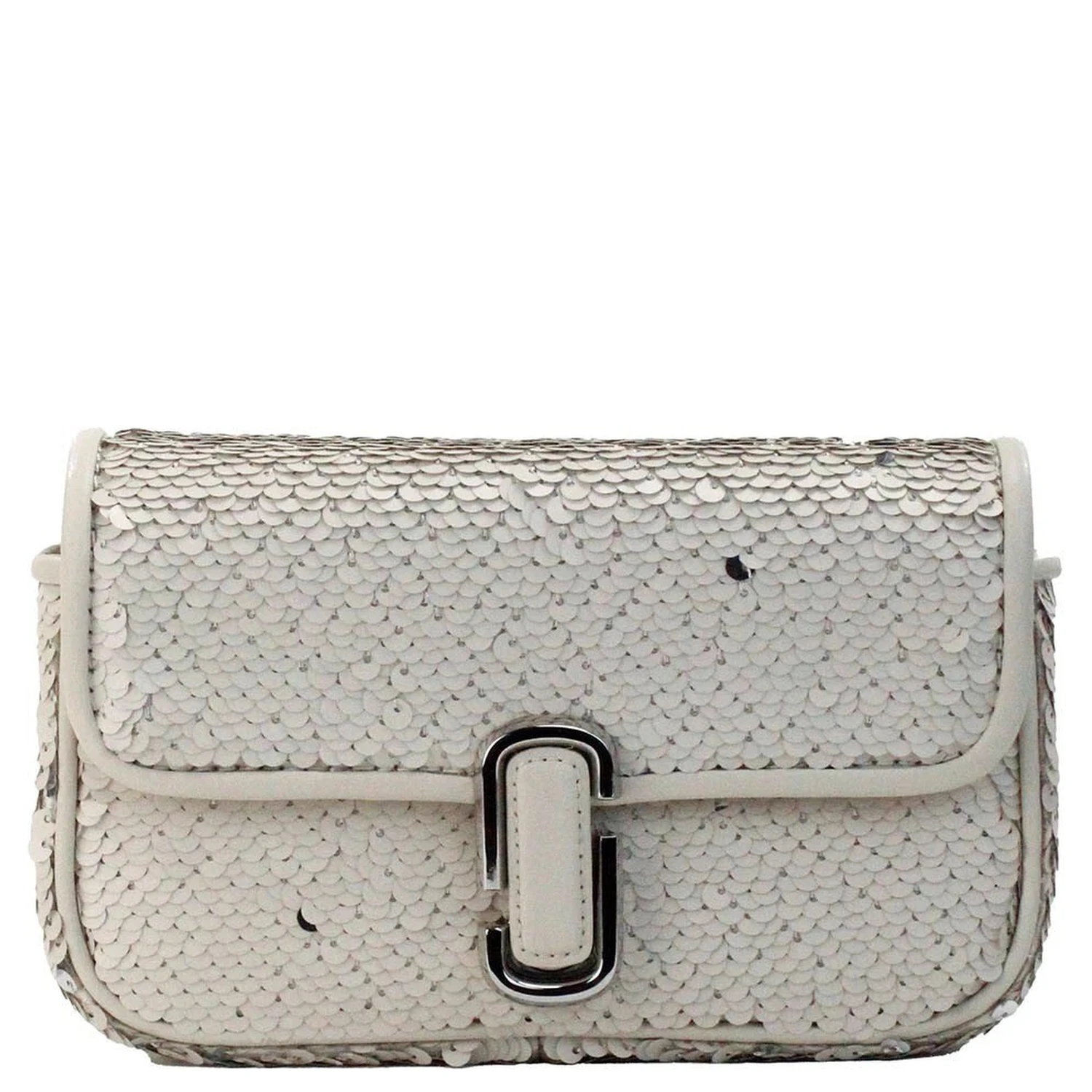 Marc Jacobs The Mini J Marc Shoulder Bag Cream Sequined Crossbody Bag