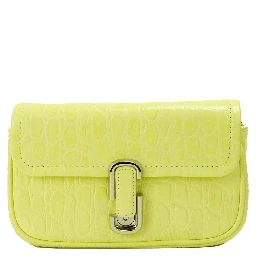 Marc Jacobs The Mini Shoulder Bag Yellow Embossed Leather Crossbody Bag