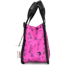Marc Jacobs X Peanuts Mini Fuchsia Fedora Puffy Nylon Tote Convertible Handbag