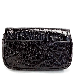 Marc Jacobs The Mini Shoulder Bag Black Embossed Leather Crossbody Bag