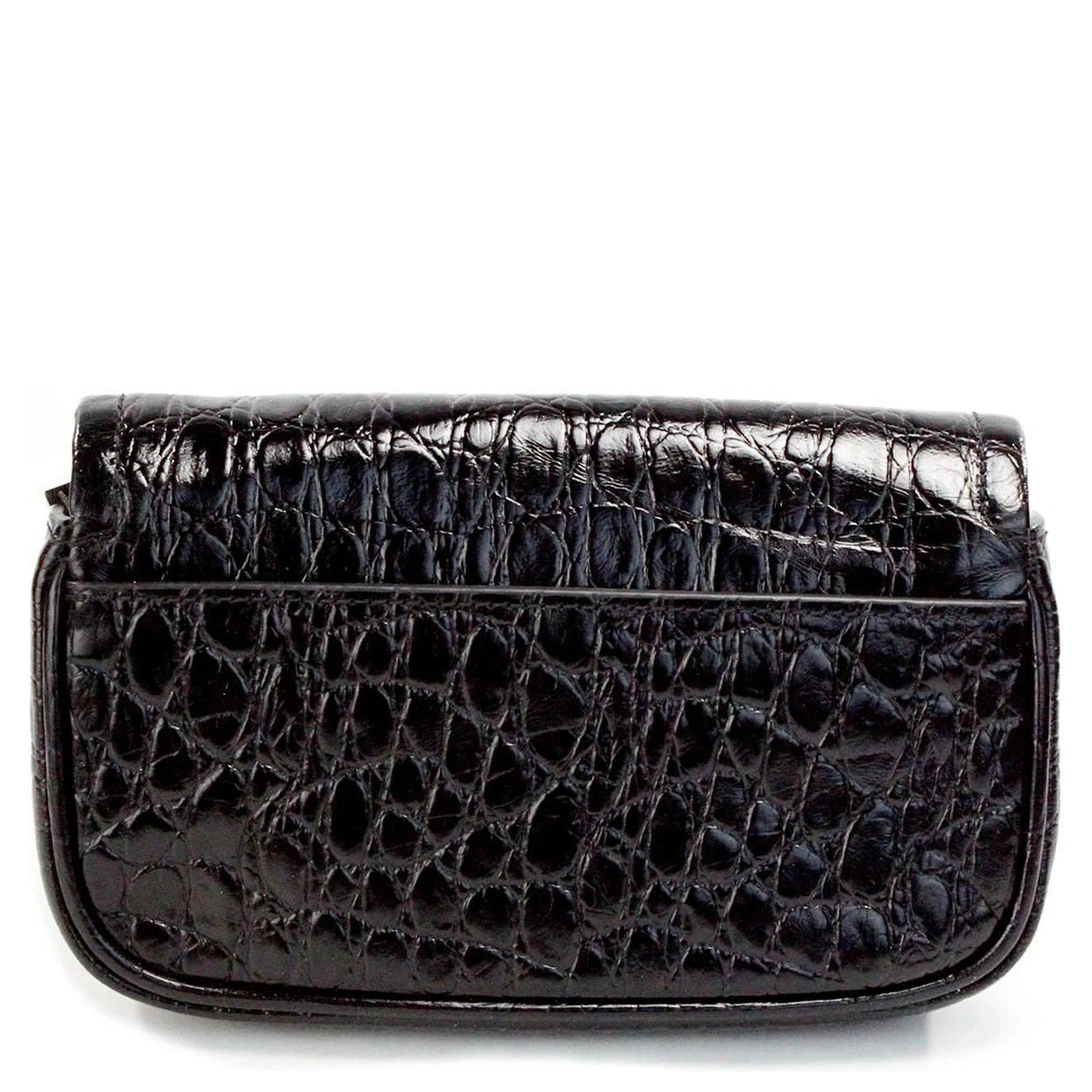 Marc Jacobs The Mini Shoulder Bag Black Embossed Leather Crossbody Bag