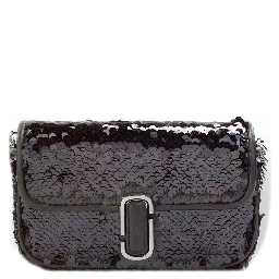 Marc Jacobs The Mini J Marc Shoulder Bag Black Sequined Crossbody Bag