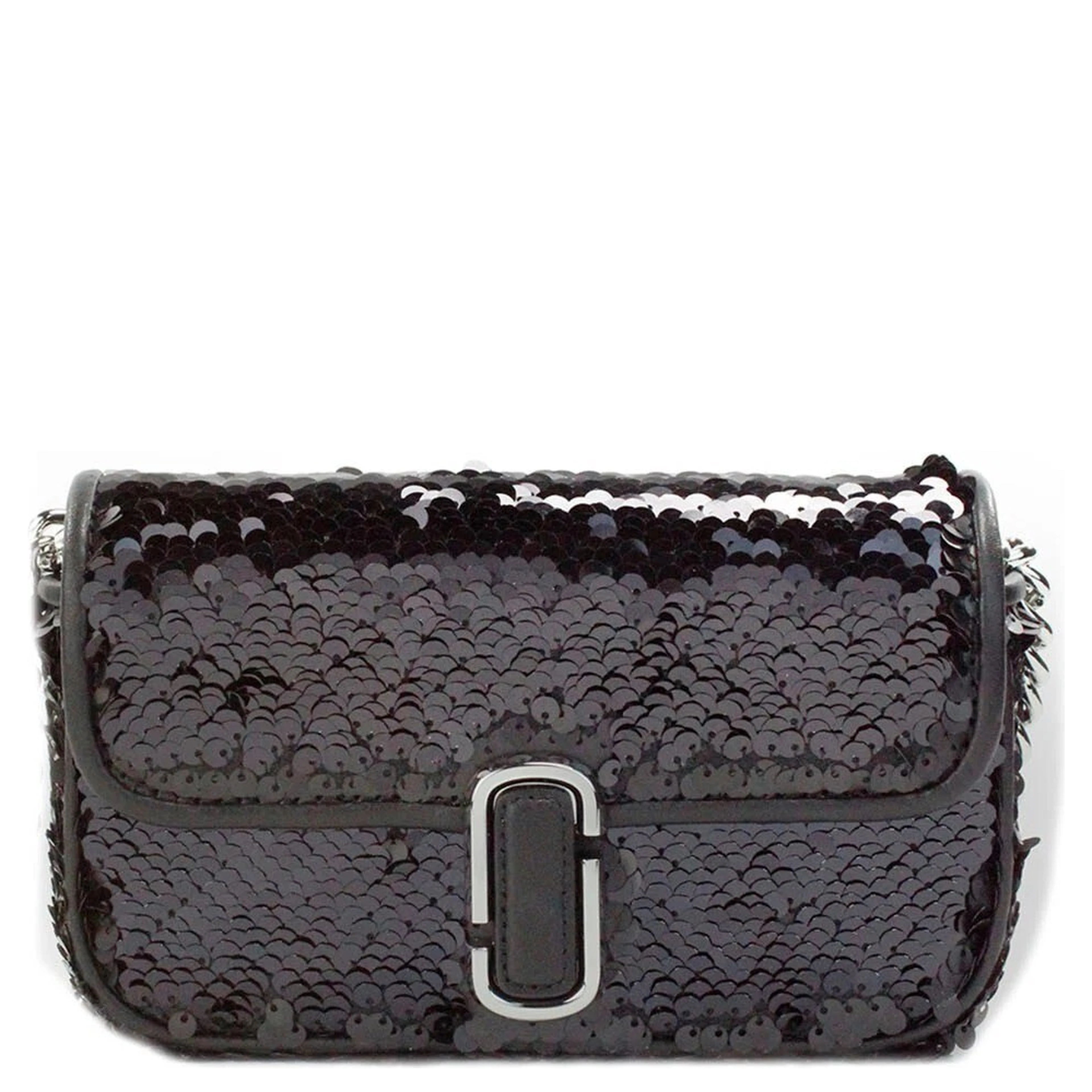 Marc Jacobs The Mini J Marc Shoulder Bag Black Sequined Crossbody Bag