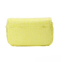 Marc Jacobs The Mini Shoulder Bag Yellow Embossed Leather Crossbody Bag