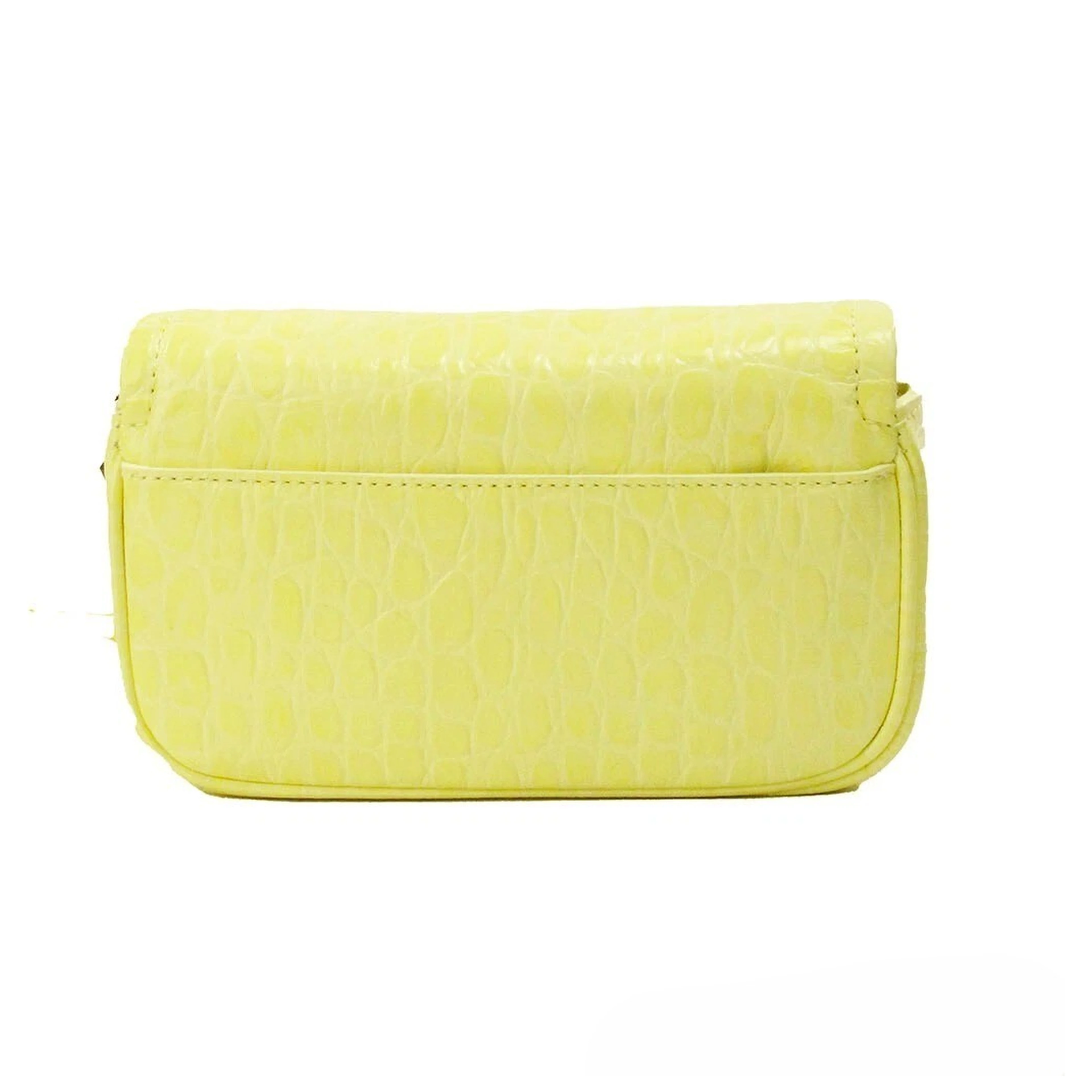 Marc Jacobs The Mini Shoulder Bag Yellow Embossed Leather Crossbody Bag