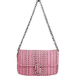 Marc Jacobs Neon Pink The Monogram Leather J Marc Mini Shoulder Bag Crossbody