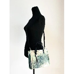 Marc Jacobs Mini Green Multi Splatter Paint Print Nylon Crossbody Tote Handbag
