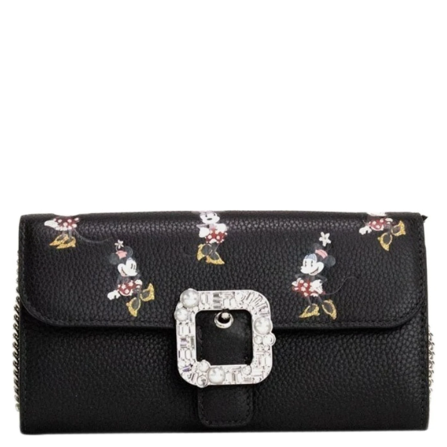 Kate Spade X Disney Black Leather Minnie Mouse Wallet Crossbody Bag